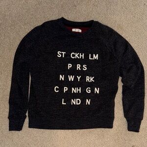 Madewell Black Graphic Sweatshirt